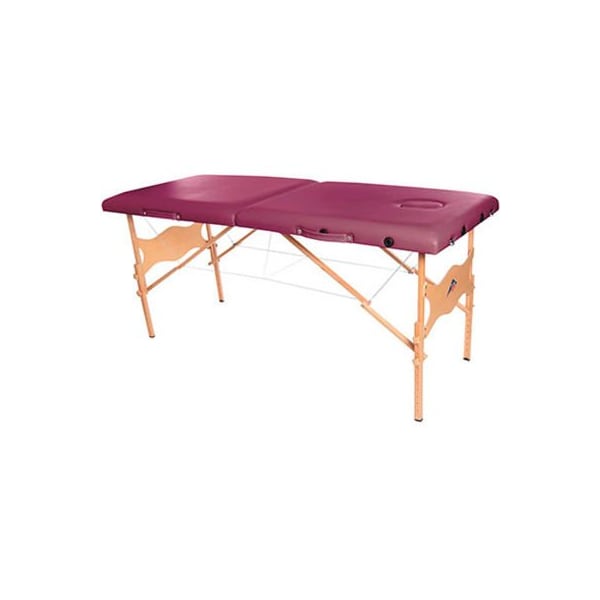 Economy Massage Table, Burgundy Upholstery, 73"L x 28"W x 23"- 33"H